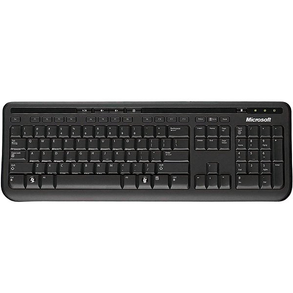 TECLADO USB WIRED KEYBOARD 600 PRETO ABNT2 ANB-00005 - MICROSOFT