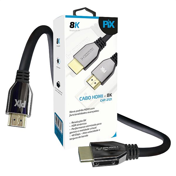 CABO HDMI GOLD 2.1 8K HDR 19PINOS 1,5MTS R.018-2121 - PIX