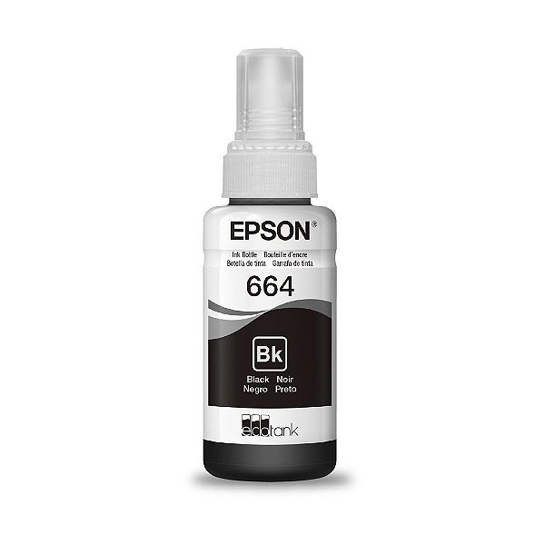 REFIL TINTA PRETO P/ L110/L200/L210/L355/L555/L565/ R.T664120 - EPSON