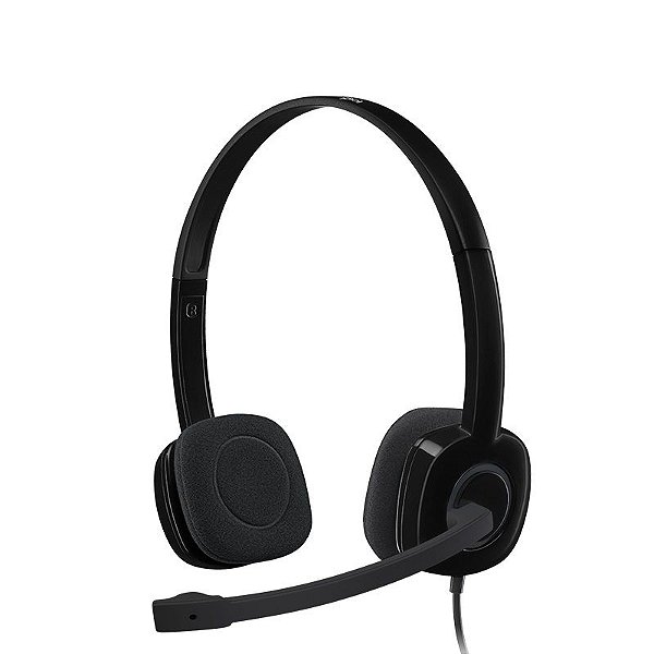 FONE HEADSET C/ MICROFONE ESTEREO ANALOGICO P3 H151 R.981-000587 - LOGITECH