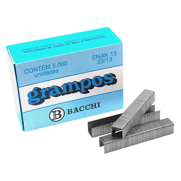 GRAMPO PARA GRAMPEADOR 23/13 CAIXA COM 5000 2215-8 - BACCHI