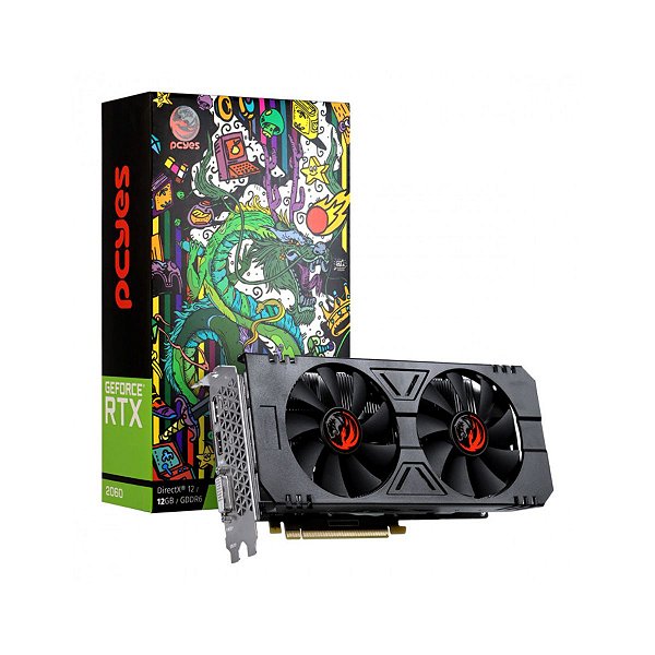 PLACA DE VIDEO NVIDIA GEFORCE RTX 2060 12GB GDDR6 DUAL-FAN GRAFFITI SERIES - PCYES
