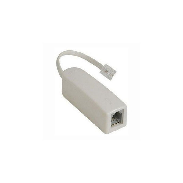 FILTRO P/ LINHA ADSL 1 PLUG RJ 11 MACHO 1 FEMEA RJ11