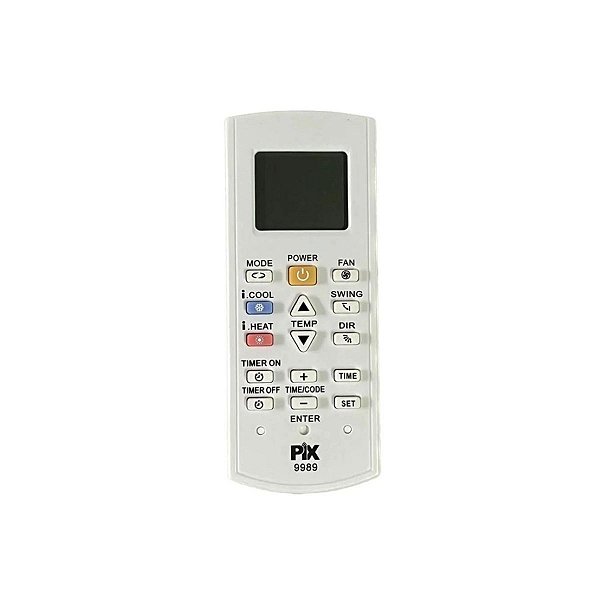 CONTROLE REMOTO COMPATIVEL UNIVERSAL - AR CONDICIONADO R.026-9989 - PIX