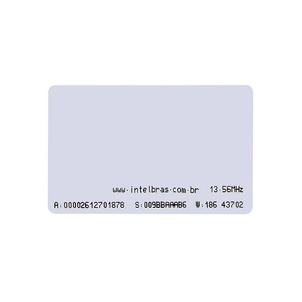 CARTAO PVC DE PROXIMIDADE RFID 13,56MHZ 54X86X0,9MM R.TH 200