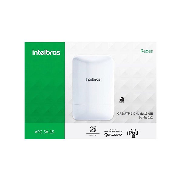 ROTEADOR DIGITAL SEM FIO 5 GHZ E 15DBI R.APC 5A-15 - INTELBR