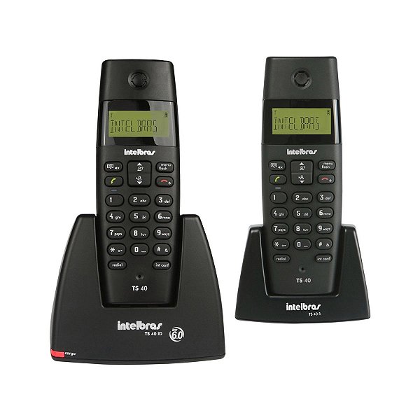 TELEFONE SEM FIO TS-40C PRETO COM IDENTIFICADOR E RAMAL - IN