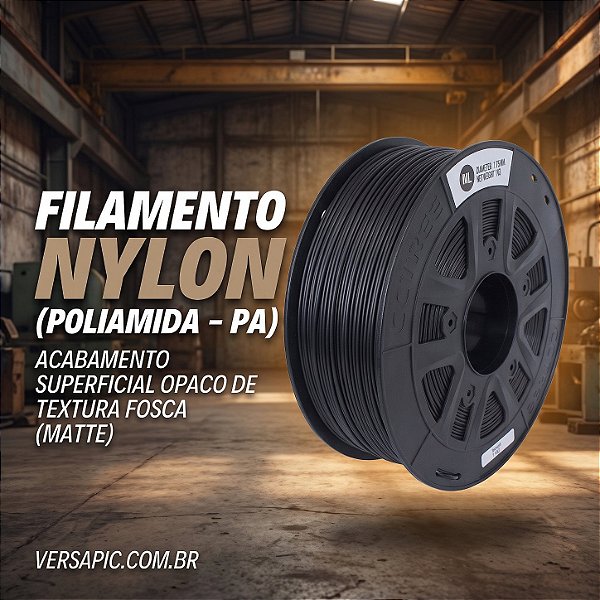 Filamento NYLON Preto 1.75 1Kg