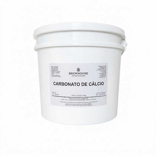 Carbonato de Cálcio - Alimentício - (CaCO3) - 5kg