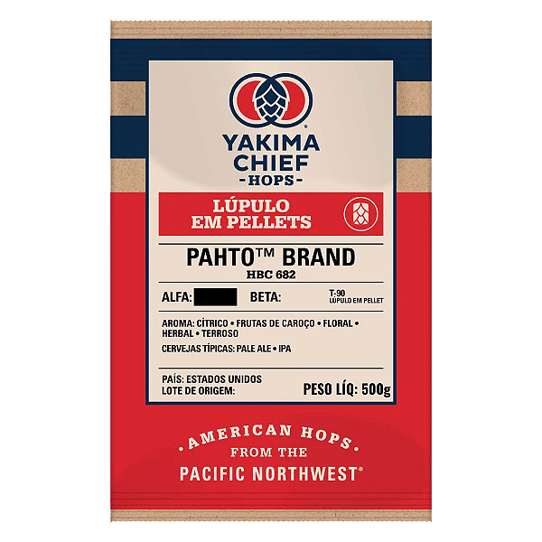 Lúpulo Pahto (HBC 682) - Yakima Chief - 500g