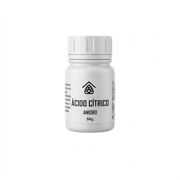Ácido Cítrico Anidro - Alimentício - (C6H8O7) - 50g