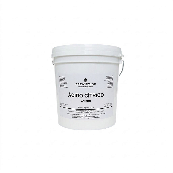 Ácido Cítrico Anidro - Alimentício - (C6H8O7) - 1kg