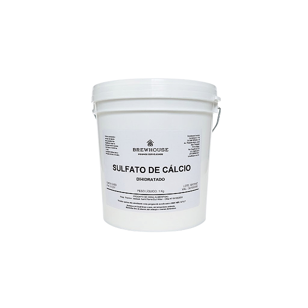 Sulfato de Cálcio - Alimentício - (CaSO4) - 1kg