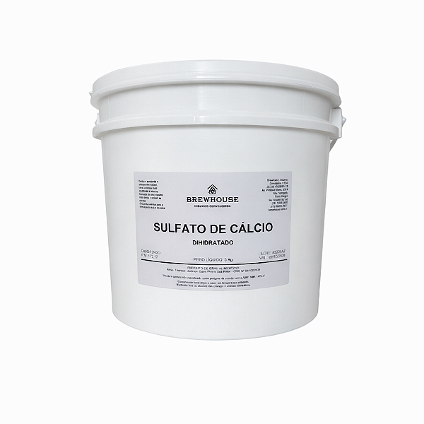 Sulfato de Cálcio - Alimentício - (CaSO4) - 5kg