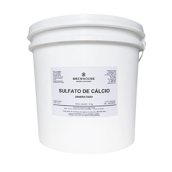 Sulfato de Cálcio - Alimentício - (CaSO4) - 10kg