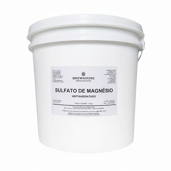 Sulfato de Magnésio - Alimentício - (MgSO4) - 10kg