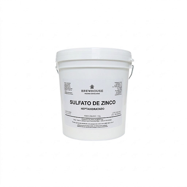 Sulfato de Zinco - Alimentício - (ZnSO4) - 1kg