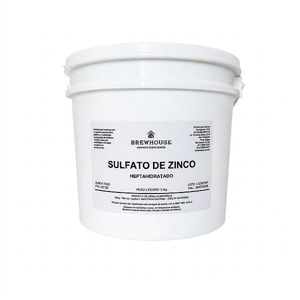 Sulfato de Zinco - Alimentício - (ZnSO4) - 5kg
