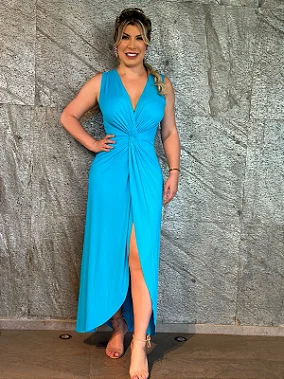 Vestido Búzios - Azul Oceano