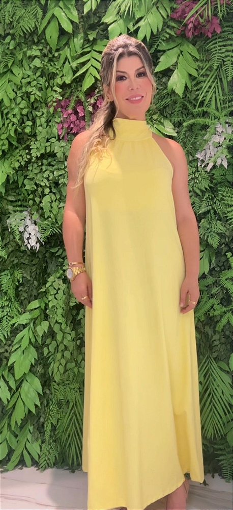 Vestido Fluity Cilla - Amarelo Manteiga