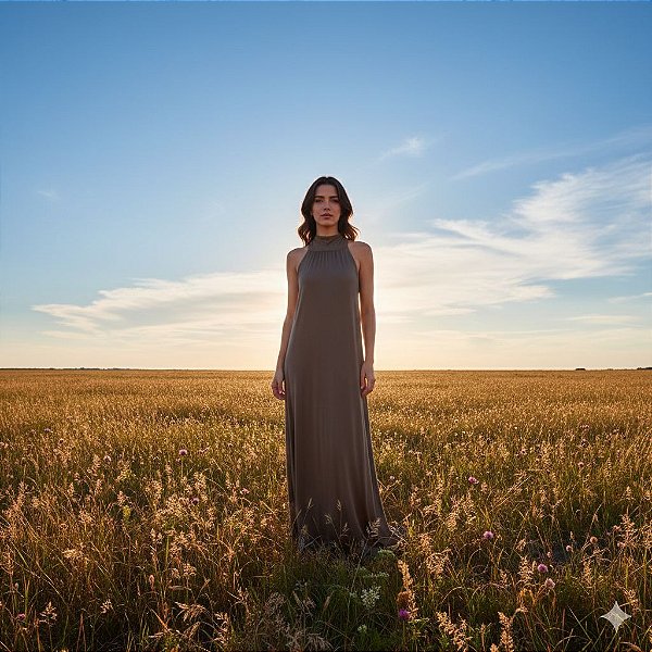 Vestido Fluity Cilla - Cappuccino