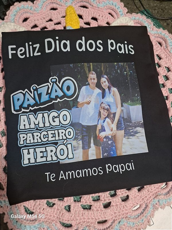 Camiseta Personalozada Preta com foto