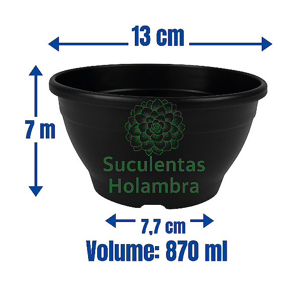 Kit 25 Vasos cuia 13 - Cor Preta sem haste