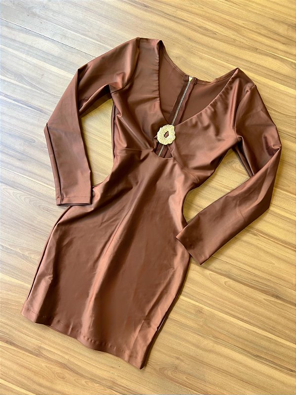 Vestido Amélia - Marrom