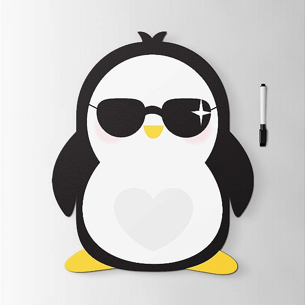 Ímã de Geladeira Pinguim Glasses