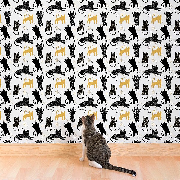 Papel de Parede Adesivo Cats