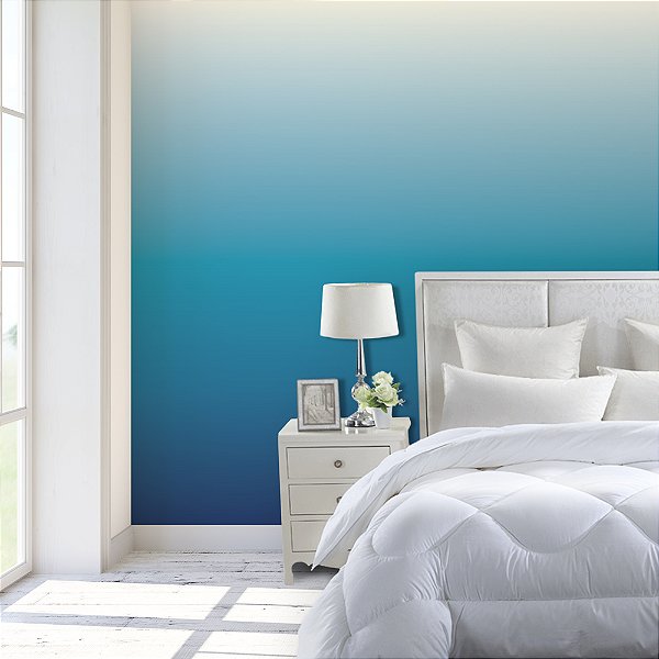 Papel de Parede Adesivo Ombre Ocean Blue