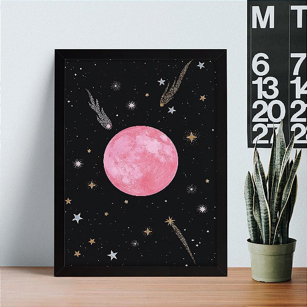 Quadro Decorativo Pink Moon