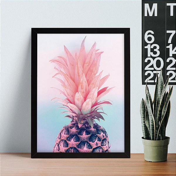 Quadro Decorativo Abacaxi Tropical