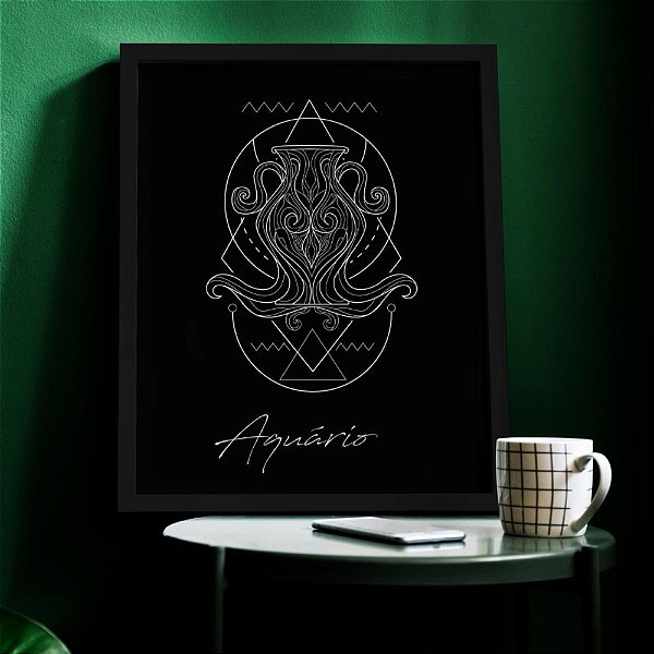 Quadro Decorativo Signo Aquário