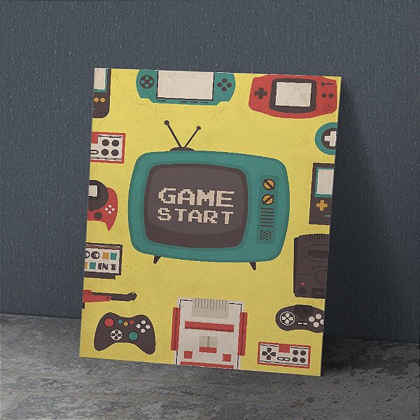 Placa Decorativa Game Start