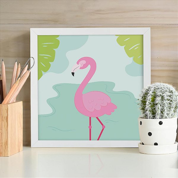 Quadro Decorativo Relax Flamingo
