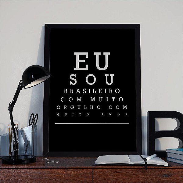 Quadro Decorativo Eu Sou Brasileiro