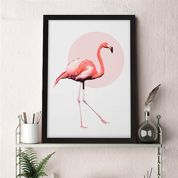 Quadro Decorativo Flamingo