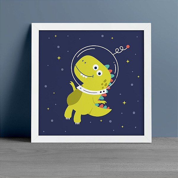 Quadro Infantil Dino Astronauta