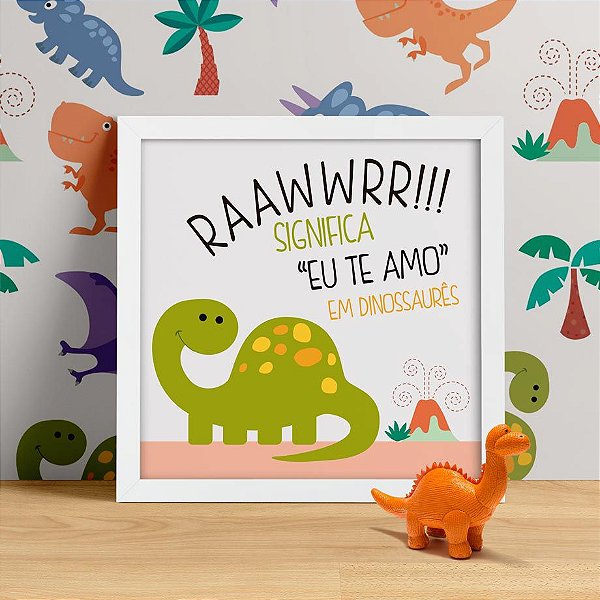 Quadro Infantil Dino Raawr!