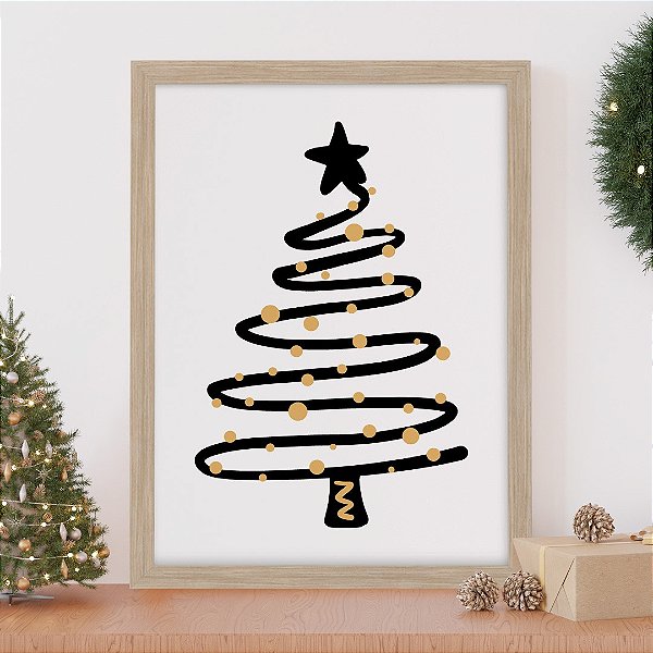 Quadro Decorativo Árvore de Natal Clean