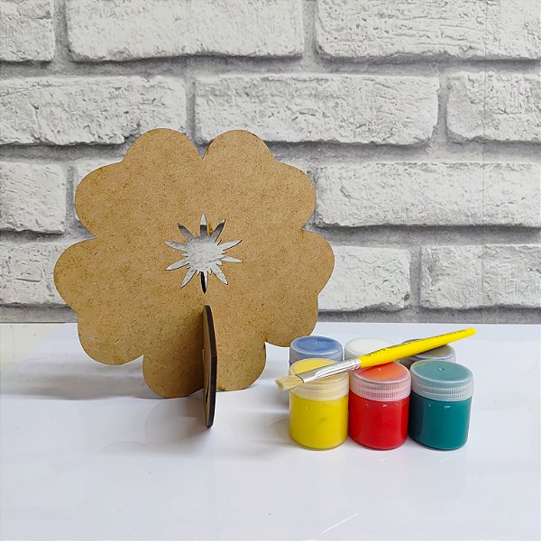 Kit Flor em MDF Pintura Infantil