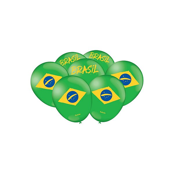 Balao Imp Especial Verde Brasil 2022 com 25unidades Festcolor
