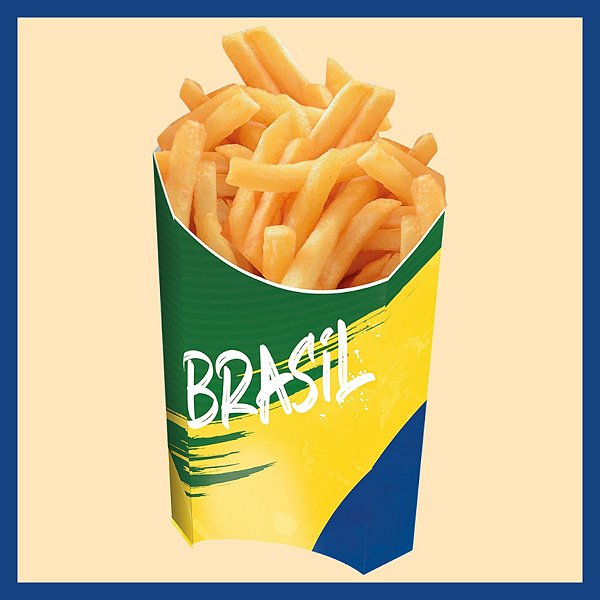 Caixa de Batata Frita Brasil 2022 com 8unidade