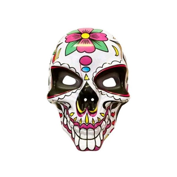 Mascara Caveira Mexicana Em Plastico Premium