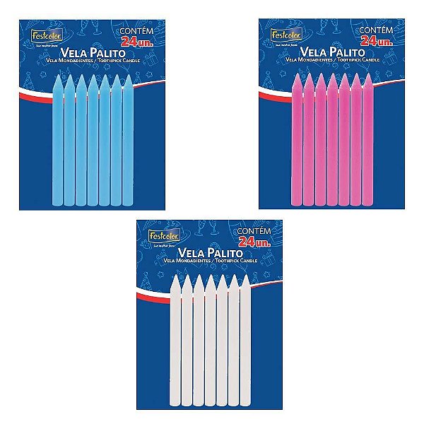 Vela Palito 24UN - Festcolor