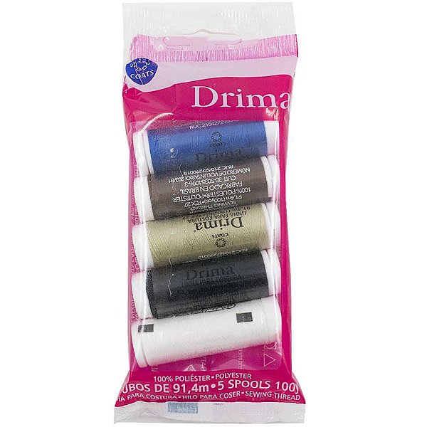 Linha Para Costura Drima 5 Cores BA05226/03 - Corrente