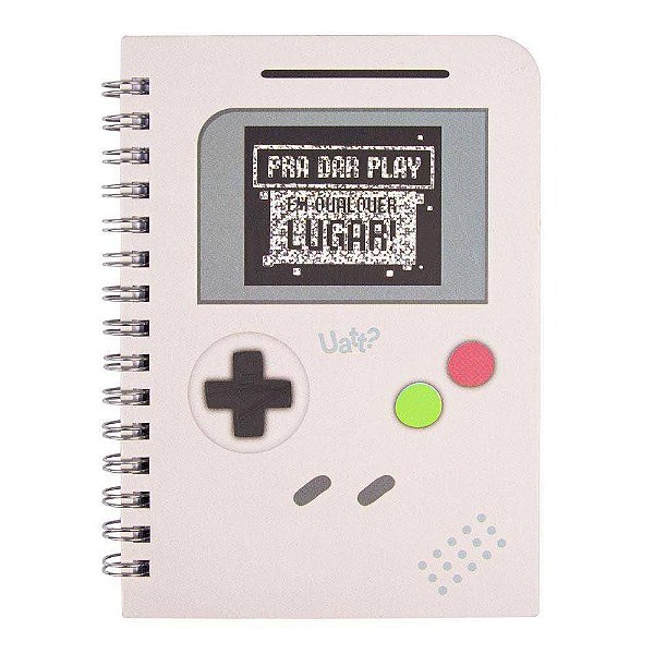 Bloco De Anotações Capa Dura Espiral 48F Game Geek - Uatt?