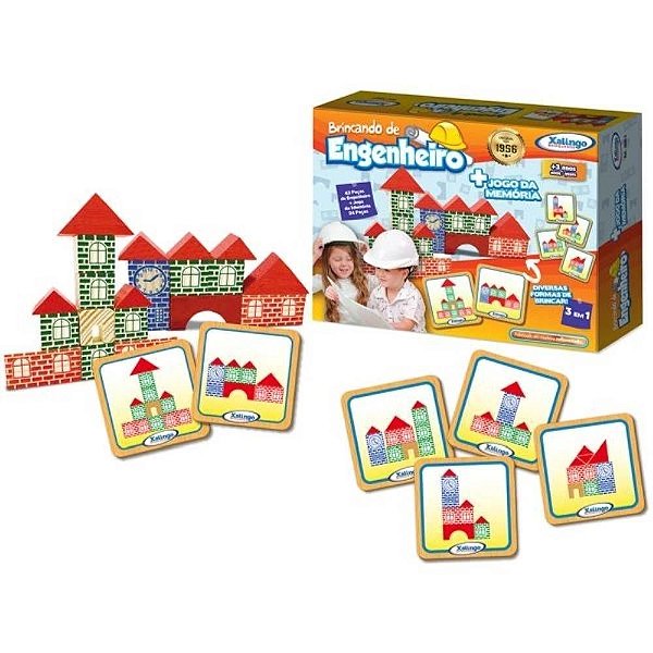 Brincando De Engenheiro + Jogo Da Memória - Xalingo