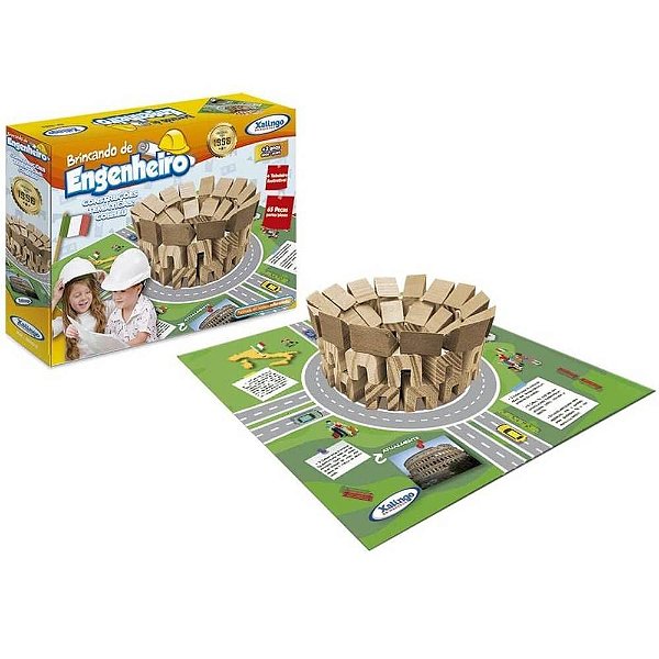 Brincando De Engenheiro Coliseu 65 Peças - Xalingo